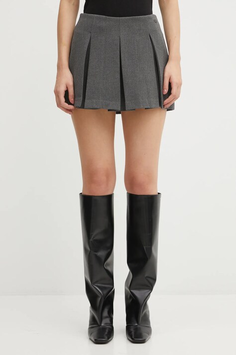 Sukně WRSTBHVR Madden šedá barva, mini, áčková, W6725SB.3142