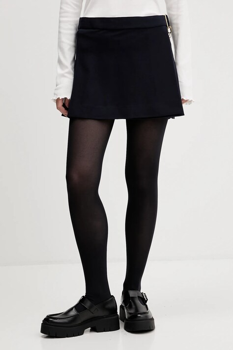 Tommy Jeans spódnica kolor granatowy mini rozkloszowana DW0DW22497