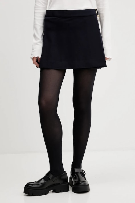 Tommy Jeans spódnica kolor granatowy mini rozkloszowana DW0DW22497