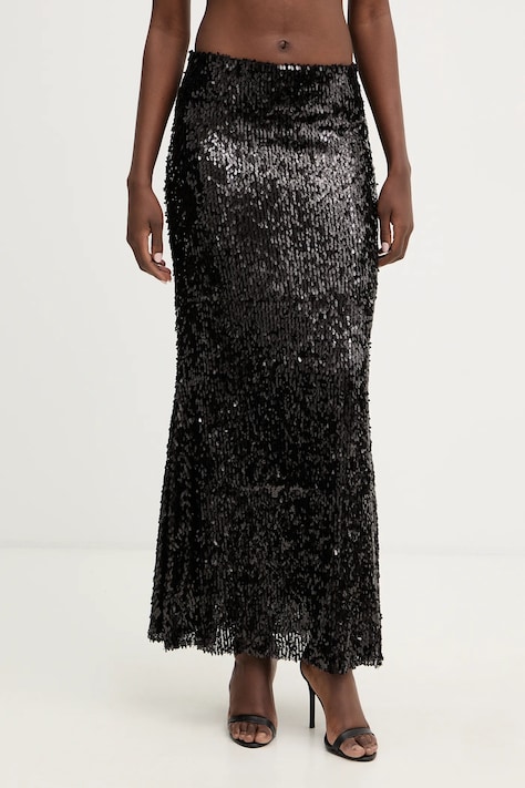 Haveone spódnica kolor czarny maxi rozkloszowana GMA-P120