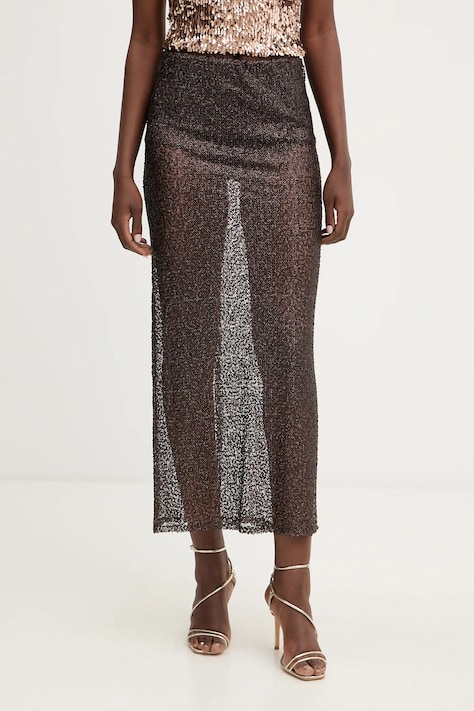 Haveone spódnica kolor brązowy maxi prosta GGE-P123