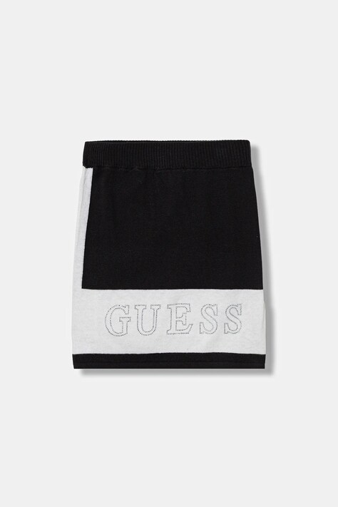 Guess spódnica dziecięca kolor czarny mini prosta J5YD00 Z3GW0