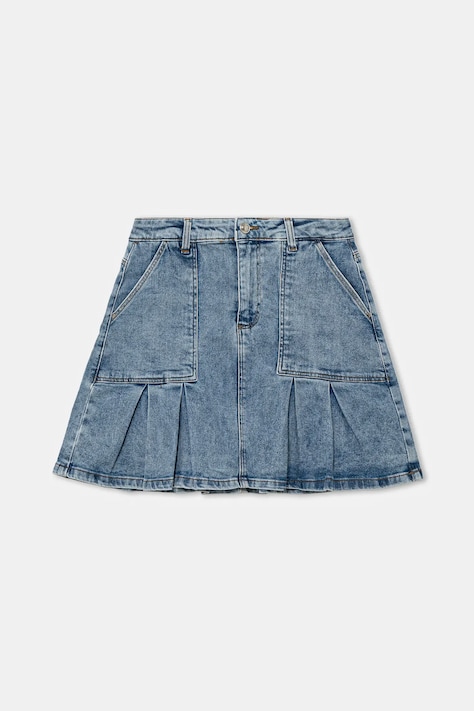 Guess spódnica jeansowa dziecięca kolor niebieski mini rozkloszowana J5YD03 D0200