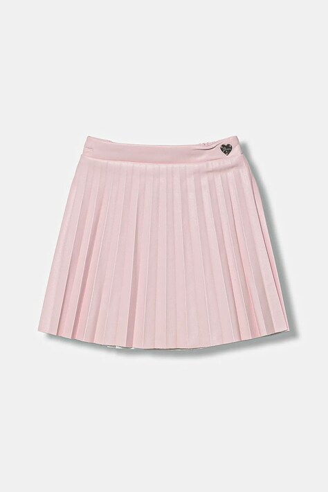 Guess spódnica dziecięca kolor różowy mini rozkloszowana K5YD00 WAEI0
