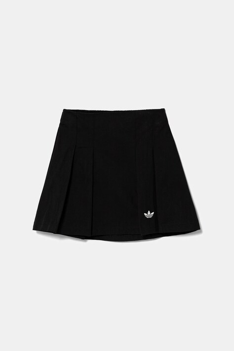Dětská bavlněná sukně adidas Originals černá barva, mini, áčková, JV7702