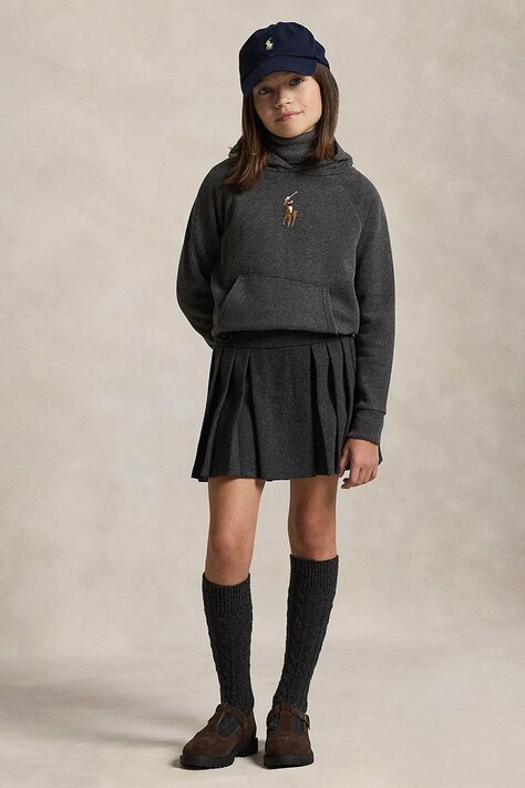 Polo Ralph Lauren spódnica dziecięca kolor szary mini prosta 313979065001