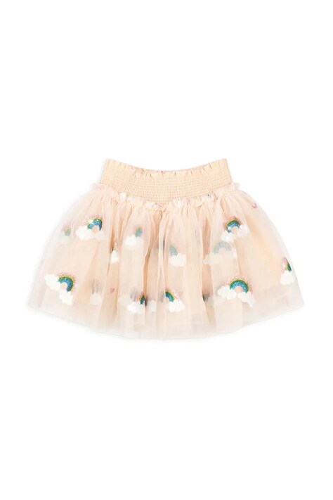 Konges Sløjd gonna bambina TULLIE SMOCK SKIRT colore beige  KS104021