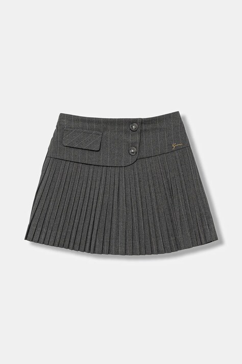 Guess fustă fete culoarea gri, mini, evazați, J5BD01 W3150