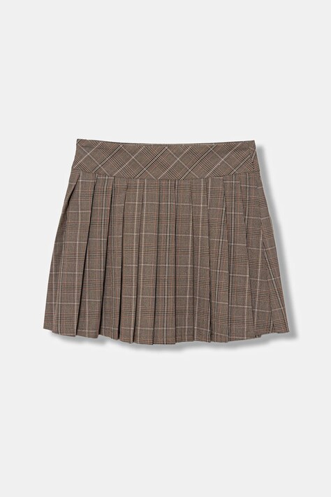 Guess spódnica dziecięca kolor brązowy mini rozkloszowana J5BD06 W3190