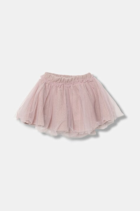 United Colors of Benetton spódnica dziecięca kolor różowy mini rozkloszowana 4JACG0019