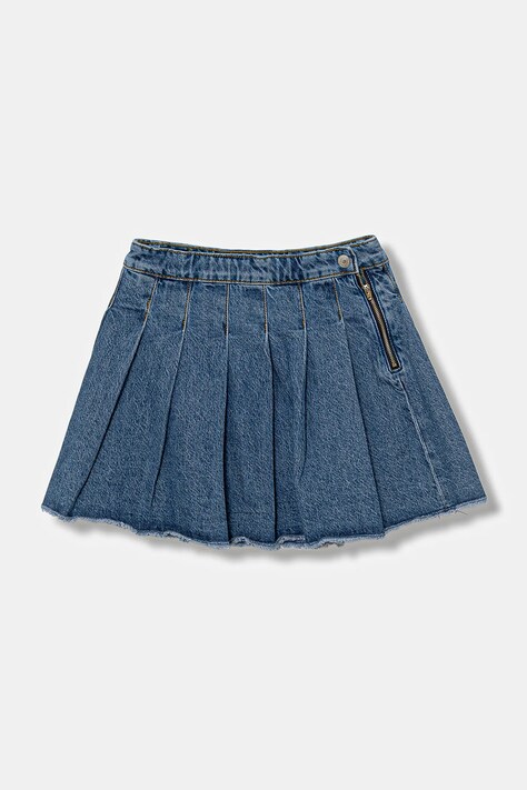 United Colors of Benetton spódnica jeansowa dziecięca kolor niebieski mini rozkloszowana 488PC002H