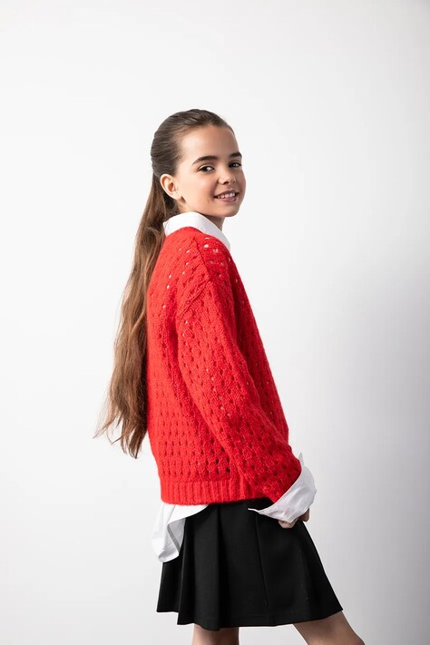 Coccodrillo spódnica dziecięca kolor czarny mini rozkloszowana RAVE GIRL JUNIOR