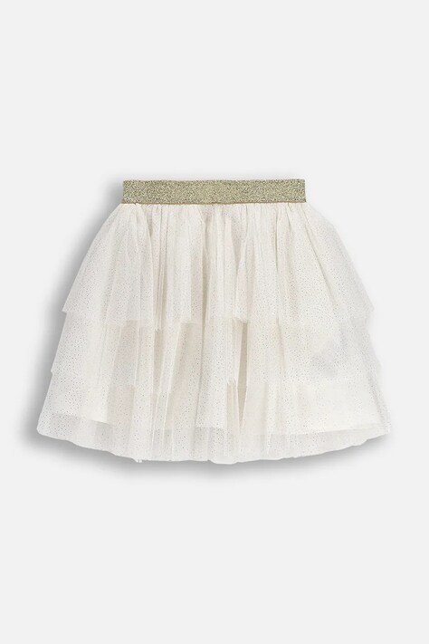 Coccodrillo spódnica dziecięca kolor beżowy mini rozkloszowana WINTER COSY GRIL KIDS