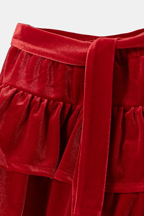 United Colors of Benetton spódnica dziecięca kolor czerwony mini rozkloszowana 4WWWG001C