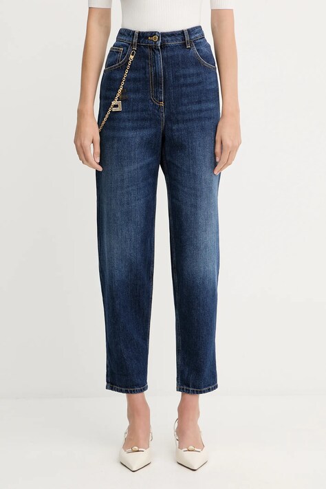 Džíny Elisabetta Franchi dámské, high waist, PJ14D56E2