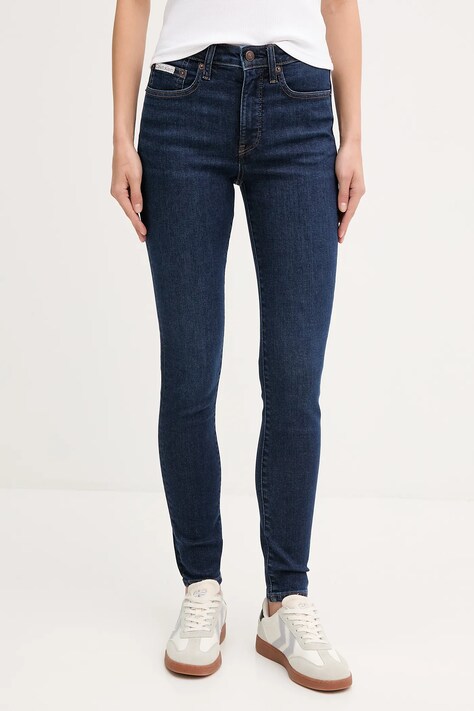 Calvin Klein Jeans jeansy damskie kolor granatowy LV047B772G