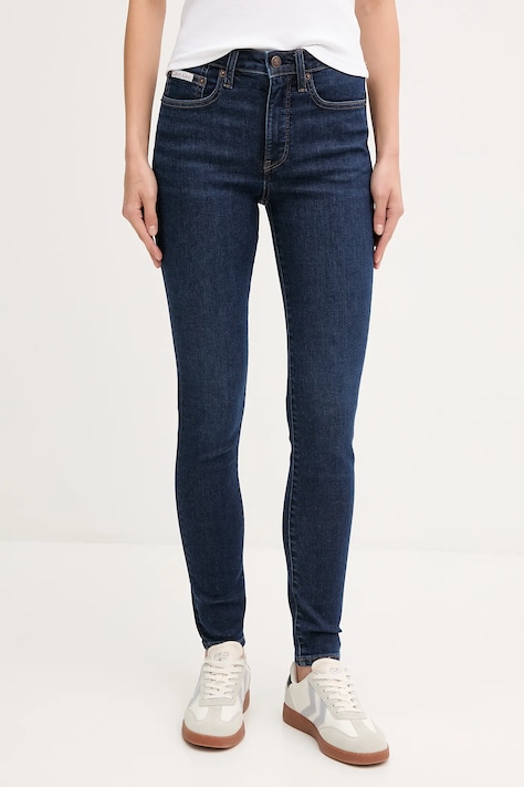 Rifle Calvin Klein Jeans tmavomodrá farba, LV047B772G