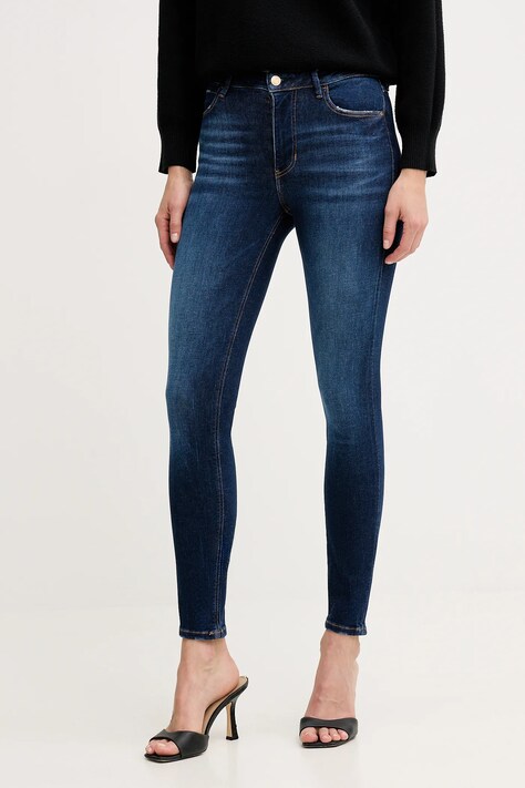 Guess jeansy 1981 damskie kolor granatowy W2YA46 D4Q03