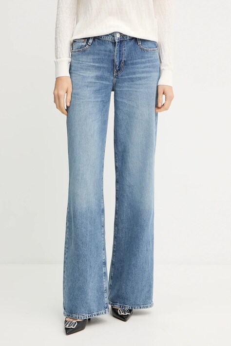 Guess jeansy damskie kolor granatowy W5YA96 D5QKB