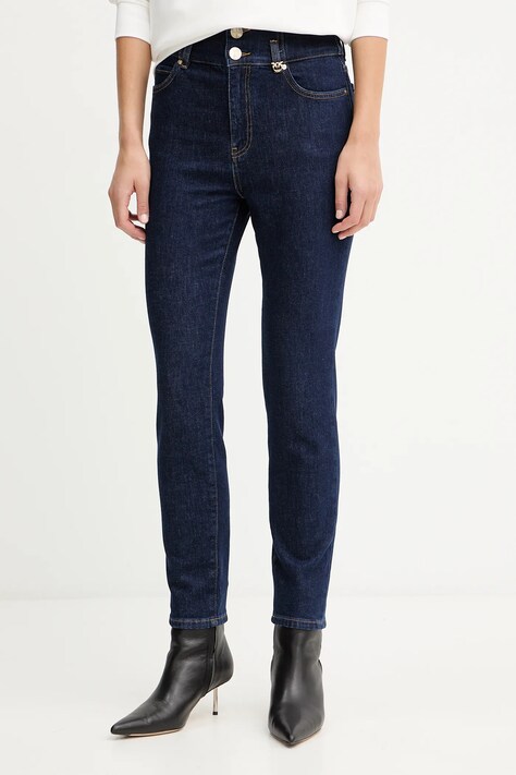 Pinko jeansy damskie kolor granatowy 105718 A2UP