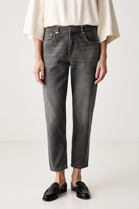United Colors of Benetton Jeansy mom fit damskie szare 4OHWDF02Z