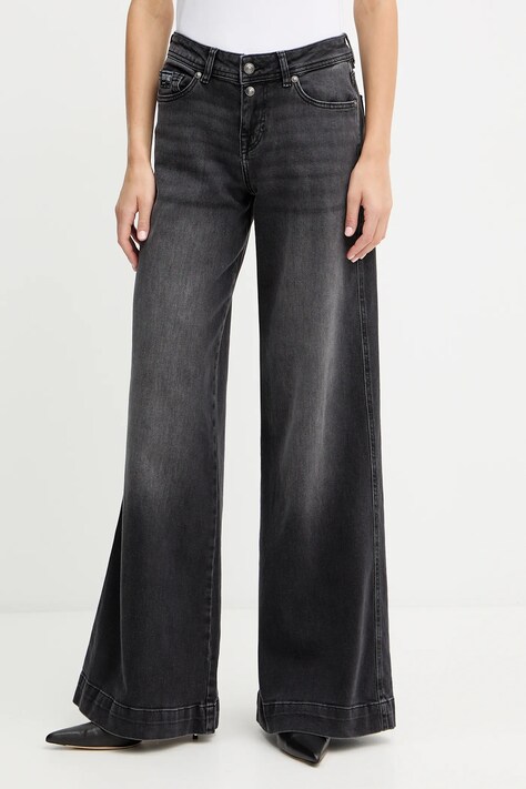 Džíny Versace Jeans Couture dámské, černá barva, 79HAB563 CDWRC