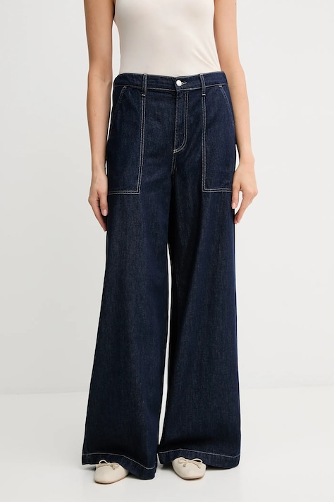 United Colors of Benetton jeansy damskie kolor granatowy 40M0DE02H