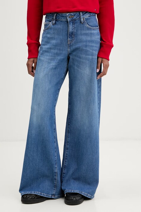 Guess Jeans дънки wide leg дамски сини W5YA0O D0021