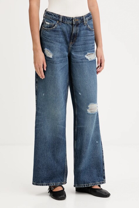 Guess Jeans jeansy damskie kolor granatowy W5YA0Y D5R22
