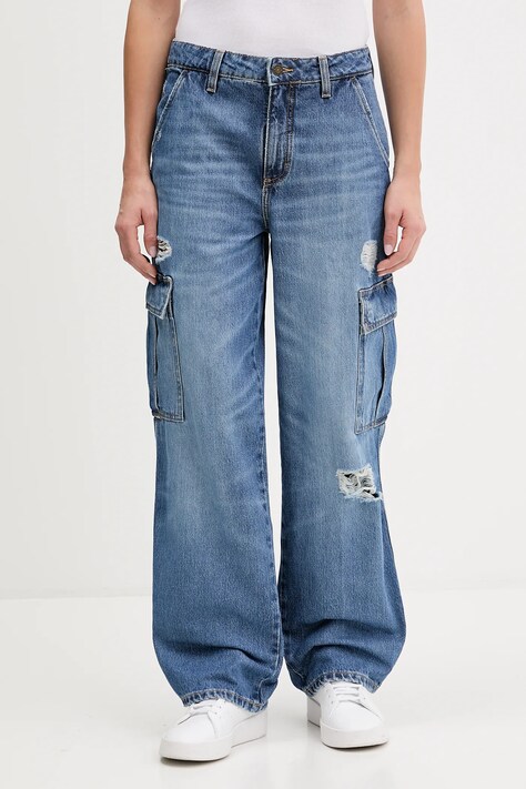 Τζιν παντελόνι Guess Jeans χρώμα: μπλε, W5YA1R D5R25