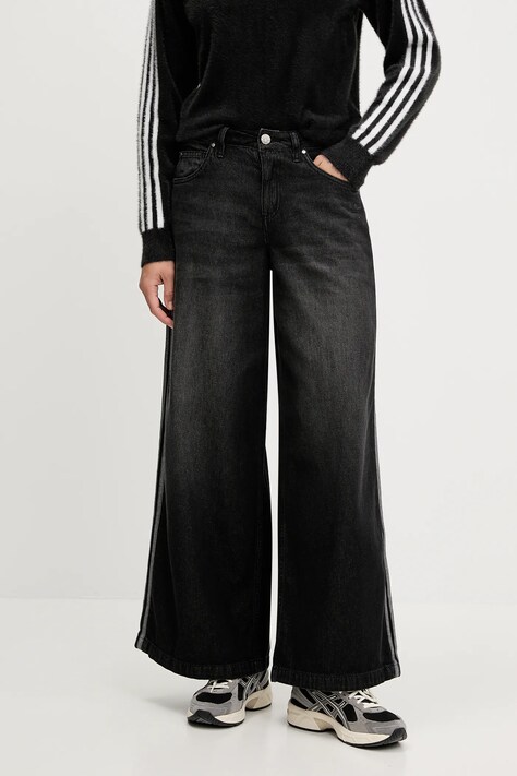 Джинси adidas Originals Denim Wide Pant колір чорний JV7453