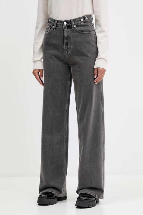 Tommy Jeans jeansy damskie kolor szary DW0DW21795