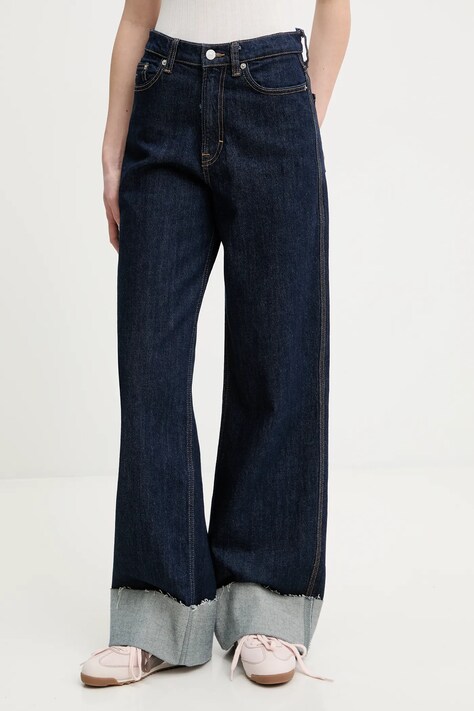Tommy Jeans jeansy damskie kolor granatowy DW0DW21796