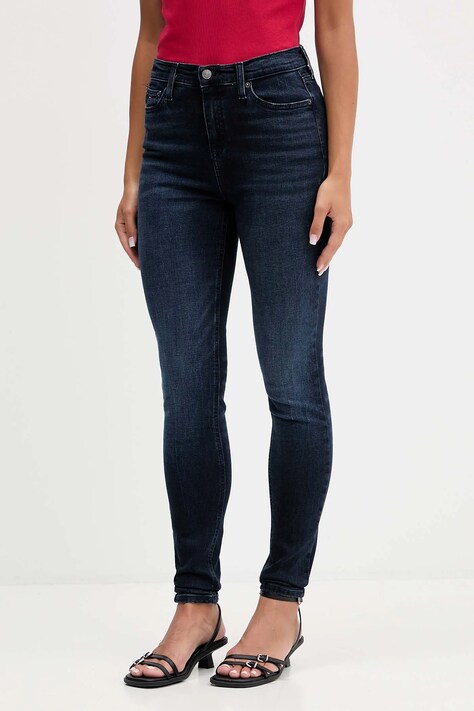 Tommy Jeans jeansy damskie kolor granatowy DW0DW21802