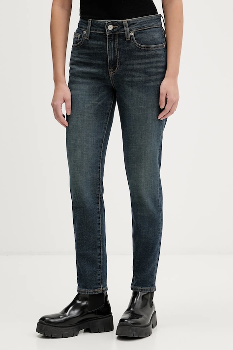 Tommy Jeans jeansy damskie kolor granatowy DW0DW21805