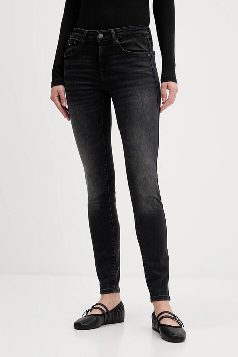 Tommy Jeans jeansy damskie kolor czarny DW0DW21821