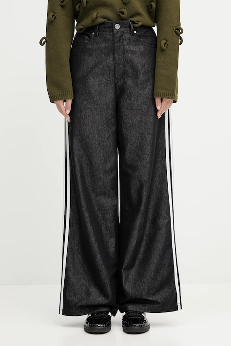 adidas Originals jeansy Baggy Shine Dnm damskie high waist KE9799
