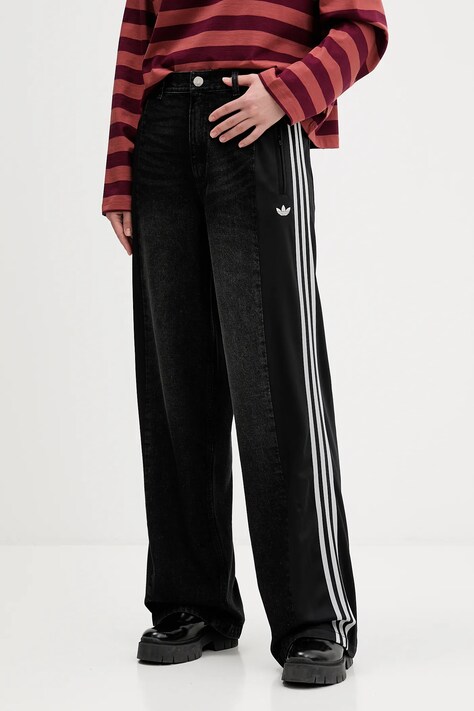 Džíny adidas Originals Denim Fb Pants dámské, high waist, KF2319