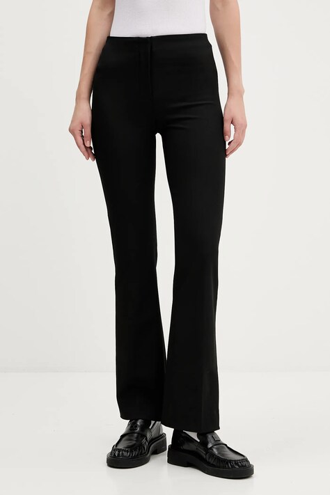 Abercrombie & Fitch spodnie damskie kolor czarny dzwony medium waist KI156-5455-900