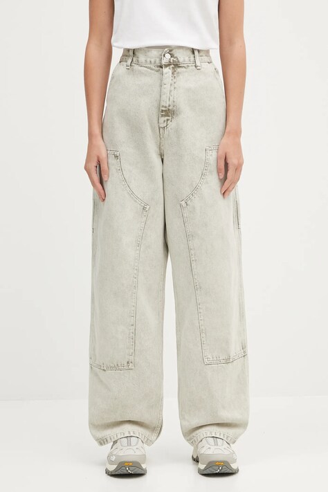 Carhartt WIP jeansy W' Brandon Double Knee damskie high waist I035828.2ZX5F