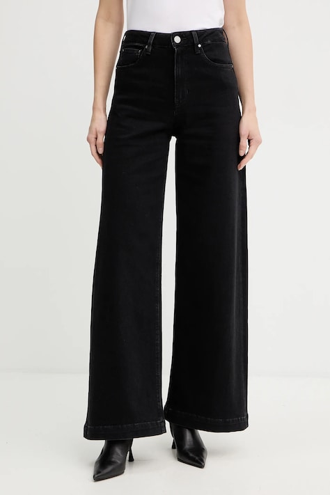 Guess jeansy z domieszką kaszmiru damskie kolor czarny W5BA1C D0711