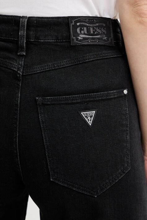 Guess jeansy z domieszką kaszmiru damskie kolor czarny W5BA1C D0711