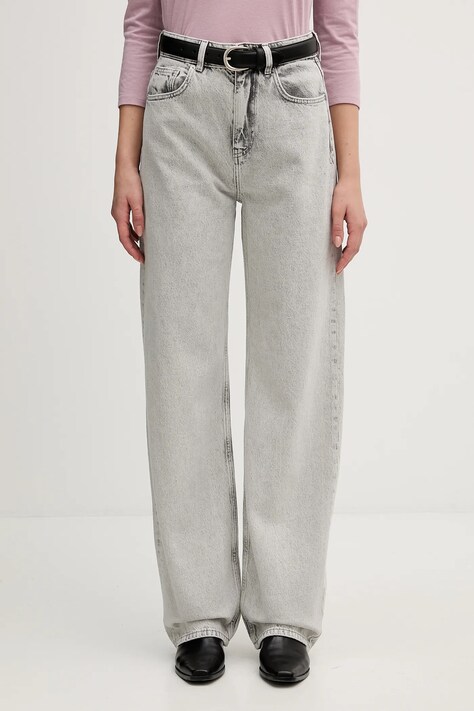 Sisley jeansy damskie high waist 4JPDLE04M