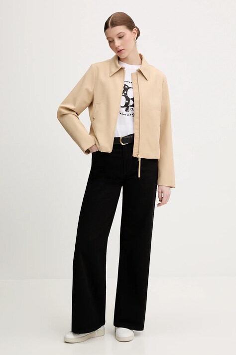 Sisley jeansy damskie kolor czarny 4MCPLE04T