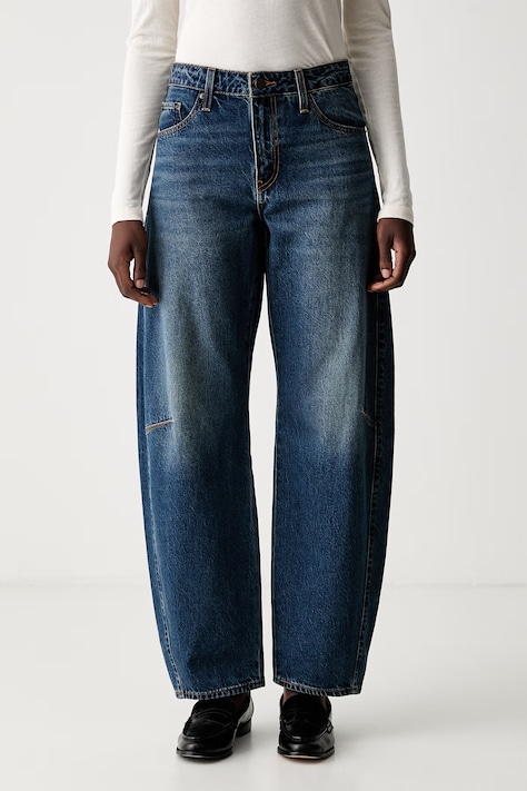 Levi's barrel traperice za žene BAGGY DAD BARREL mornarsko plave 0039A
