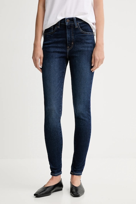 Džíny Levi's 720 HIRISE SUPER SKINNY dámské, modrá barva, 52797.0393