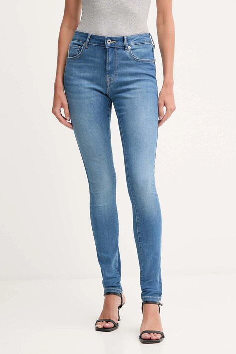 Pepe Jeans jeansy damskie kolor niebieski PL2047284AA