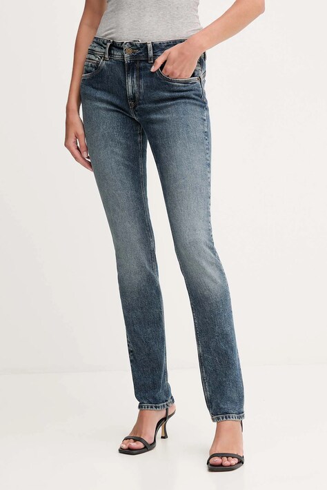 Pepe Jeans jeansy damskie kolor niebieski PL20506284UM
