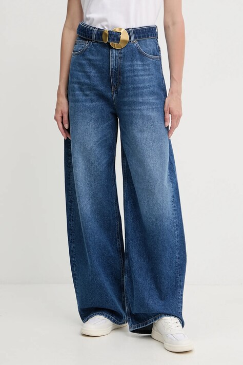 Twinset jeansy damskie kolor niebieski 252TP2570