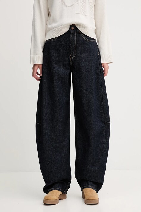 Calvin Klein Jeans jeansy damskie kolor granatowy LV047D701G